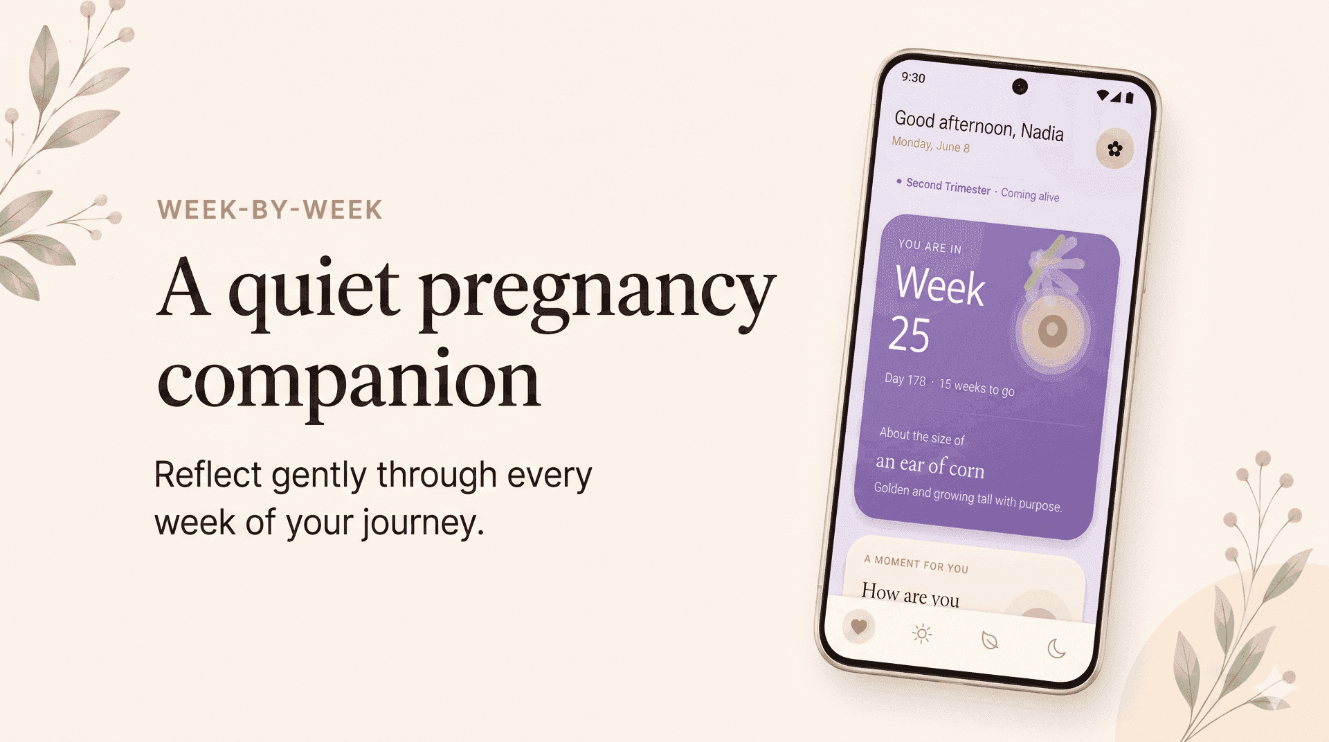 Bloom — Quiet Pregnancy Companion screenshot 2