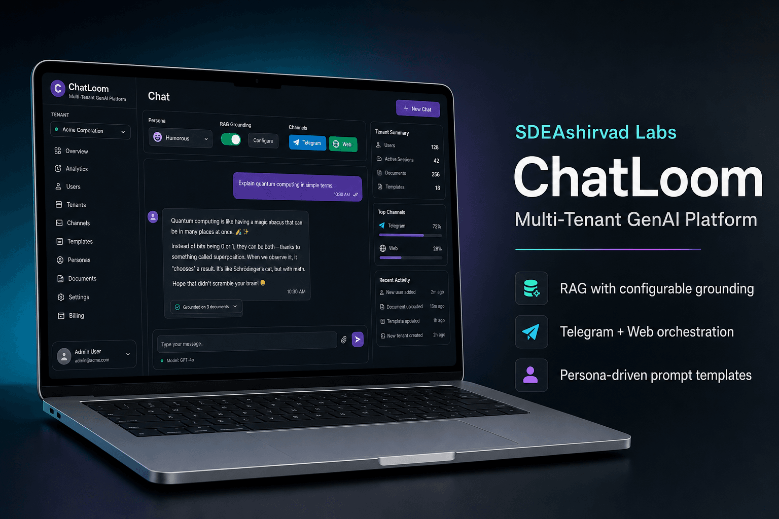 ChatLoom — Multi-Channel GenAI Interaction Platform screenshot 1